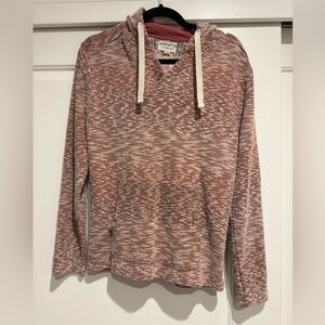 Pink and white woven sweatshirt